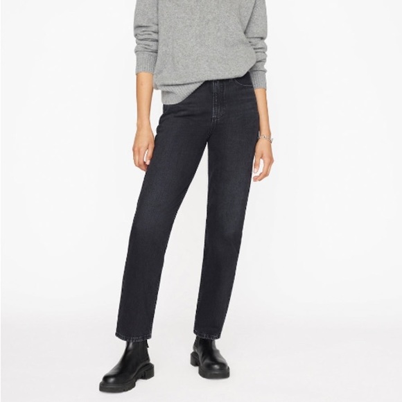 Frame Denim High'N'Tight Straight Leg Jeans in Inkwell - Picture 1 of 7